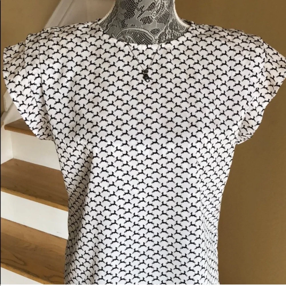 Vintage Fashion Bar Animal Print Blouse - Picture 4 of 7